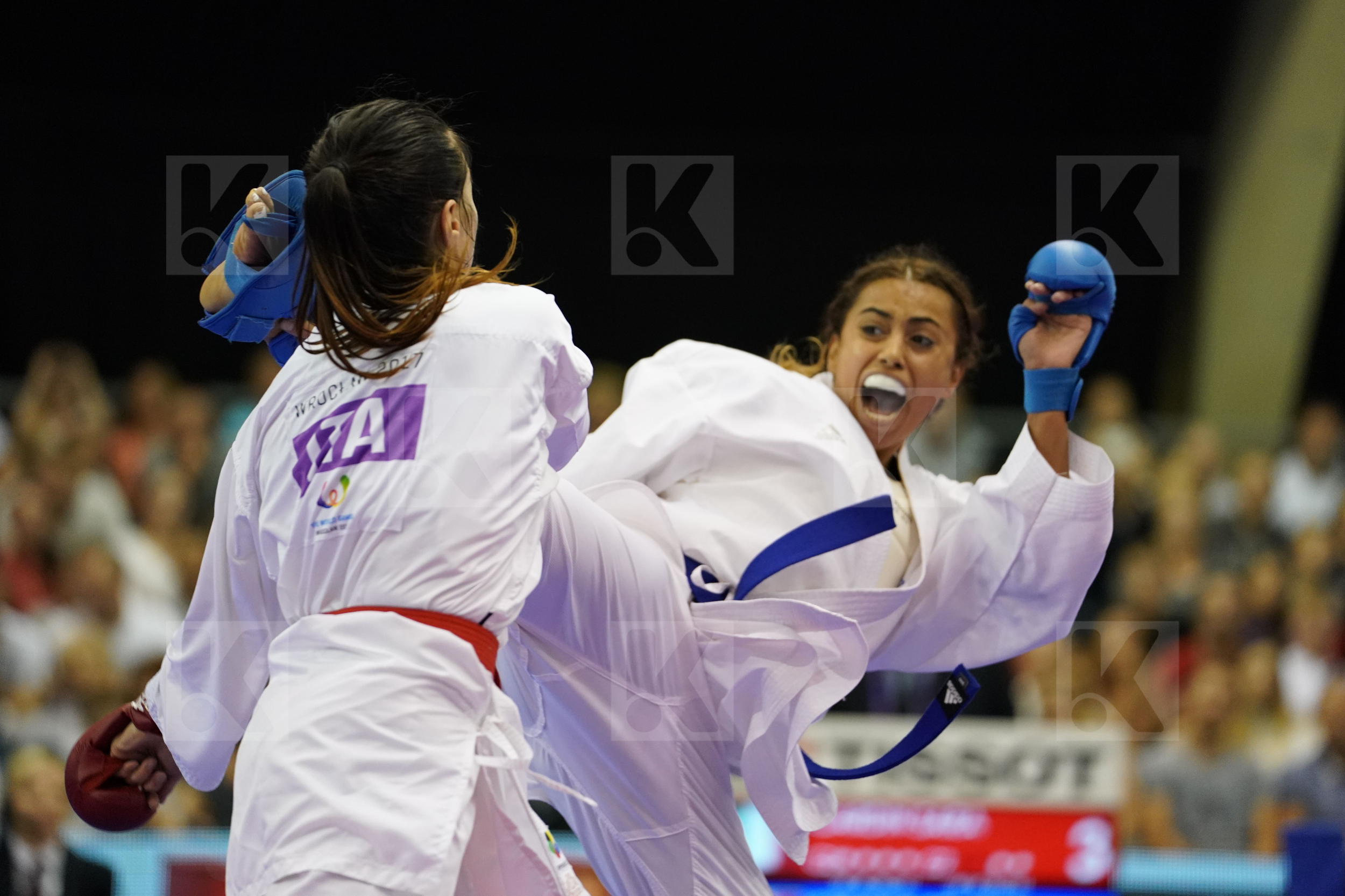 bronze match Cardin Sara Female Kumite -55kg France Italy Thouy Emilie